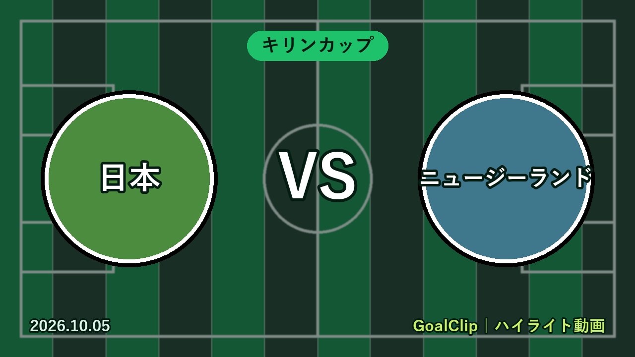 日本 vs ニュージーランド(キリンカップ 2026/10/5)